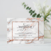 Koperen en marmeren bruiloft Elegant Informatiekaartje (Staand voorkant)