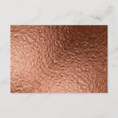 Koperen en marmeren bruiloft Elegant Informatiekaartje (Achterkant)