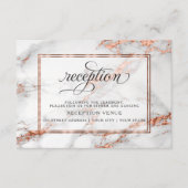 Koperen en marmeren bruiloft Stoute elegantie Informatiekaartje (Voorkant)