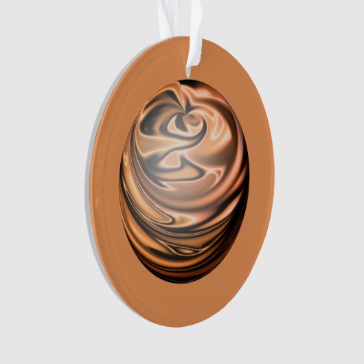 Koperen en zwarte marmer ornament (voorkant)
