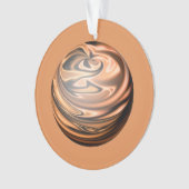 Koperen en zwarte marmer ornament (voorkant)