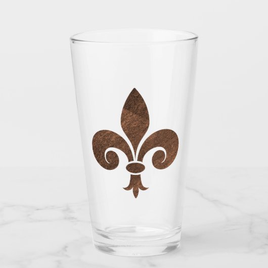 Koperen Fleur De Lis Glas (Voorkant)