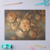  koperen Frans roos stoffig geel faux gold Tissuepapier (Craft)