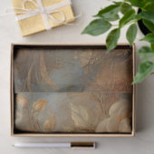  koperen Frans roos stoffig geel faux gold Tissuepapier (Geschenk)