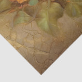  koperen Franse rozen stoffig sinaasappel faux gol Tissuepapier (Detail)