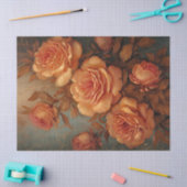 koperen Franse rozen stoffig sinaasappel faux gol Tissuepapier (Craft)