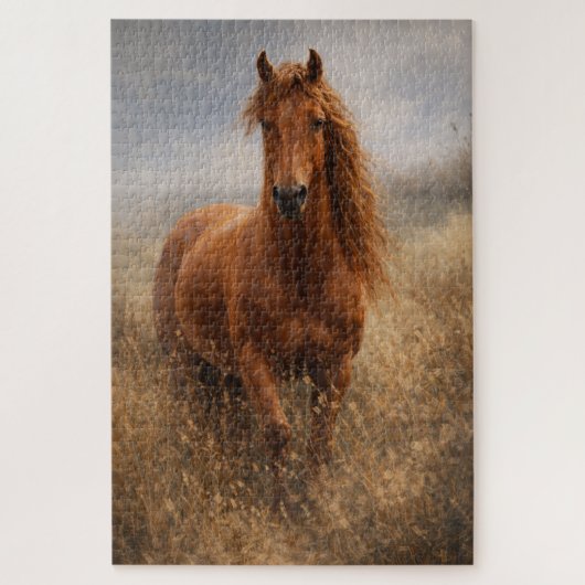Koperen Geest | Kastanjebruin Paard | Puzzel (Verticaal)