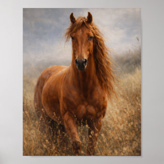 Koperen Geest | Kastanjebruine Paard | Poster