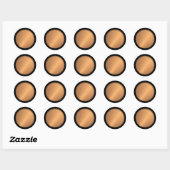 Koperen Glanshoek Ronde Sticker (Vel)