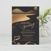 Koperen glitter typografie Restaurant grote openin Kaart (Staand voorkant)