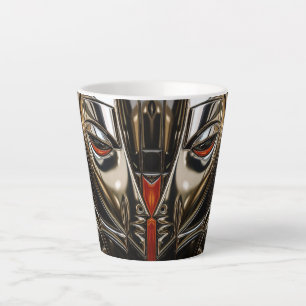 Koperen Gloed Metalen Gezicht Latte Mok
