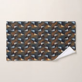 Koperen Golven Abstract Geometrisch Stroompatroon Bad Handdoek (Handdoek)