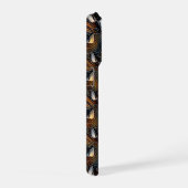 Koperen Golven Abstract Geometrisch Stroompatroon  iPhone Hoesje (Rechterkant)