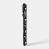 Koperen Golven Abstract Geometrisch Stroompatroon  iPhone Hoesje (Linkerkant)