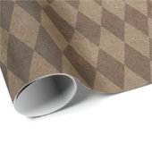 Koperen Harlekijnpatroon Cadeaupapier (Rol Hoek)