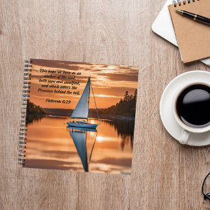 Koperen Hemel Zeilboot Tijd met Jezus Journaal Notitieboek