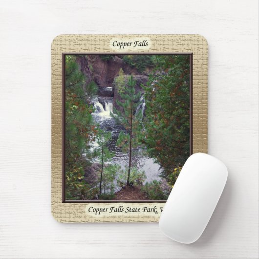 Koperen Herfsten omwoeld mousepad Muismat (Met muis)