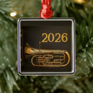 Koperen Hoorn Kerst Ornament