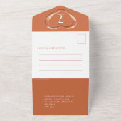 Koperen huwelijksjubileum 7 jaar feest evenement all in one uitnodiging (Buitenkant)