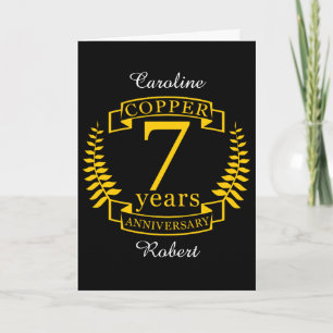Koperen huwelijksjubileum 7 jaar kaart
