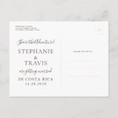 Koperen kaart Bestemming Bruiloft Bewaar de datum (Achterkant)