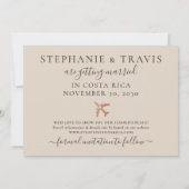 Koperen kaart Bestemming Bruiloft Save the Date Ka (Achterkant)