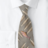 KOPEREN KIPPER GRIJZE IVOORVORMEN STROPDAS