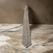 KOPEREN KIPPER GRIJZE IVOORVORMEN STROPDAS