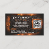 Koperen lasser lasdiensten Metaal Logo QR-code Visitekaartje (Achterkant)