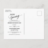 Koperen lint en schaar NIEUWE Openingsuitnodiging Uitnodiging Briefkaart (Achterkant)