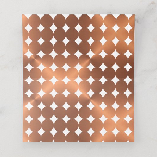 Koperen-look Geef Bedankt Thanksgiving script Plaatskaartje (Binnenkant ongevouwen)