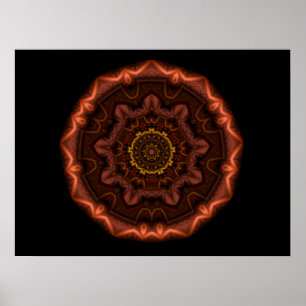 Koperen Mandala Poster