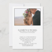 Koperen Marmeren Foto Huwelijksaankondiging Ontvan Kaart (Achterkant)