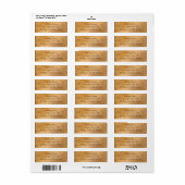 Koperen Metallic Adreslabels Etiket (Full Sheet)