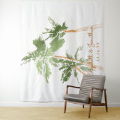 Koperen Palmen Strand Bruiloft Foto Booth Achtergr Wandkleed (In situ)