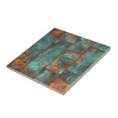 Koperen Patina met Afwerking Tegeltje (Zijkant)