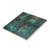 Koperen Patina met Afwerking Tegeltje (Zijkant)