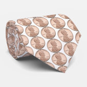 Koperen Pennies Geld Array Stropdas (Opgerold)