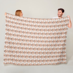 Koperen Penny Muntpatroon – Lincoln Cent ontwerp Fleece Deken
