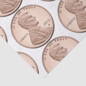 Koperen Penny Muntpatroon – Lincoln Cent ontwerp Tissuepapier (Detail)