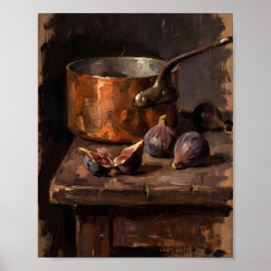 Koperen Pot II Vintage Schilderij Poster