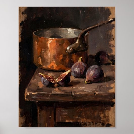 Koperen Pot II Vintage Schilderij Poster (Voorkant)