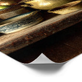  koperen potten & keramische kommen - Keuken Poster (Hoek)