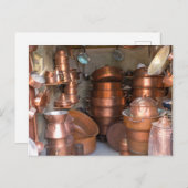 Koperen potten op de markt briefkaart (Voorkant / Achterkant)