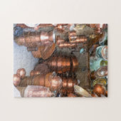 Koperen potten op de markt legpuzzel (Horizontaal)