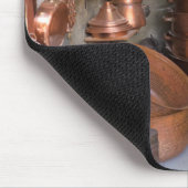 Koperen potten op de markt muismat (Hoek)