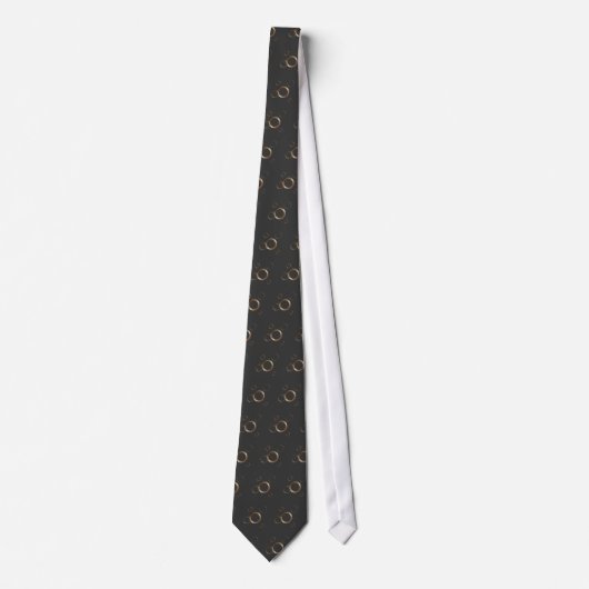 Koperen ringen op grafiet zazzle stropdas (Voorkant)