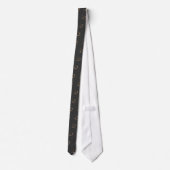 Koperen ringen op grafiet zazzle stropdas (Achterkant)