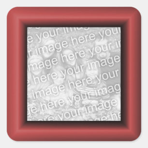 Koperen Rode Rand Vierkante Sticker