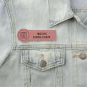 Koperen ronde logo badge naamlabels (In situ)